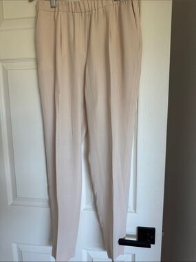 LIKE NEW - Light Beige High-Waist Tapered Pants